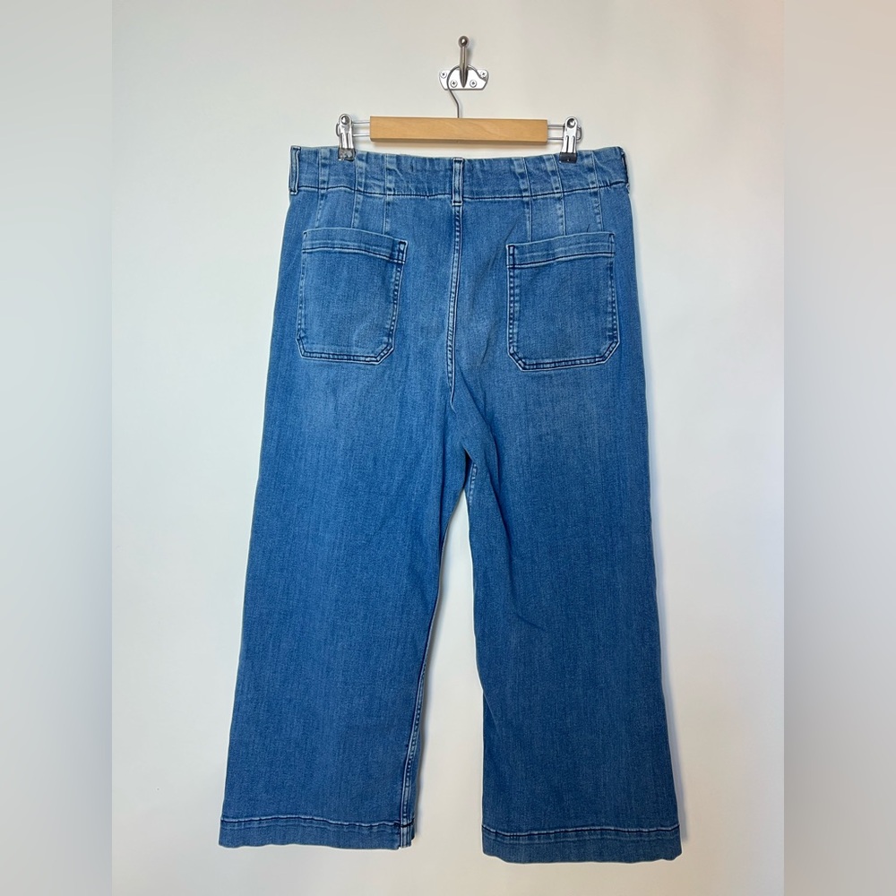 Maeve The Colette Crop High-Rise‎ Wide-Leg Jeans Approx Size 34 - Picture 3 of 16